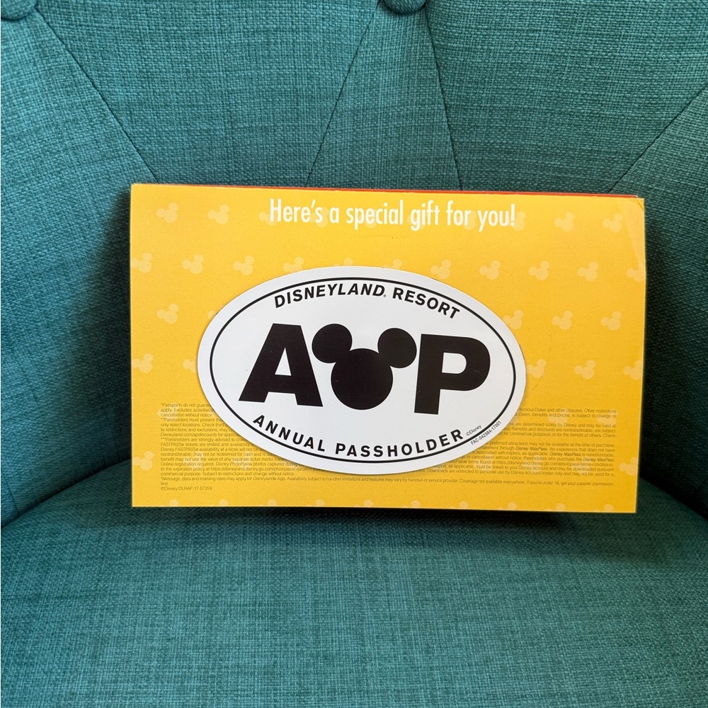 Disneyland Resort Annual Passholder Car Magnet NIB